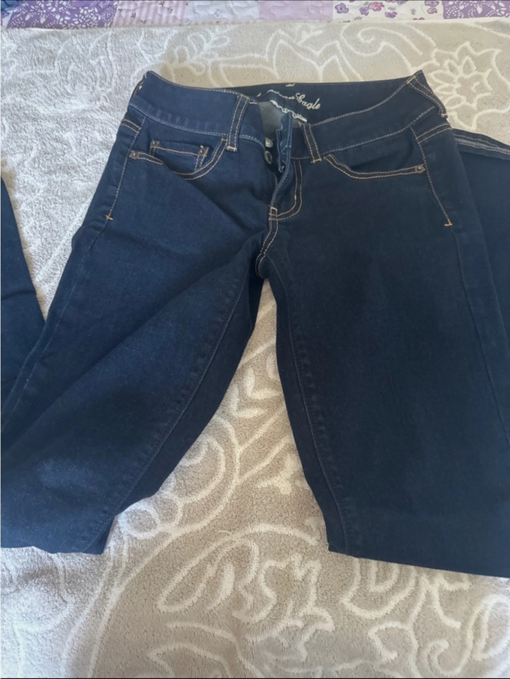 Hollister Dark Indigo Skinny Jeans - Deep Blue Wash